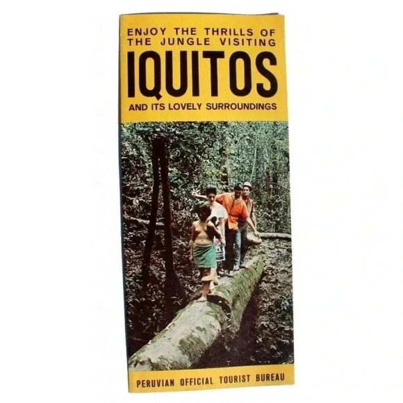 Other - Vtg 1960s - 1970s Jungle Visiting Iquitos Peru Peruvian Tourist Bureau Brochure